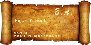 Bugár Albert névjegykártya